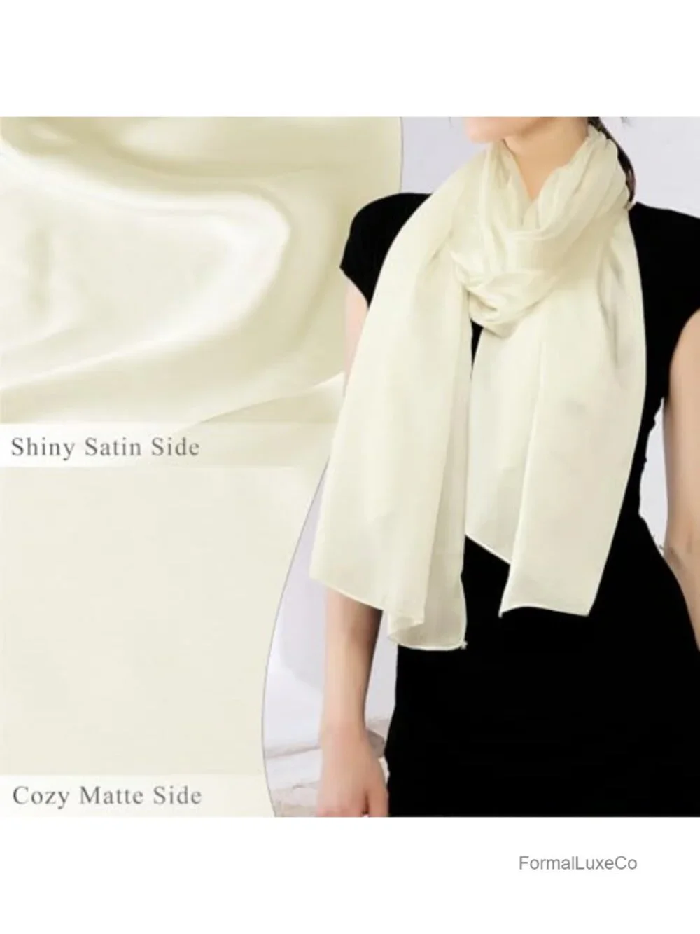 Silky Chiffon Pashmina Shawl Wrap for Evening Dress Wedding Scarf